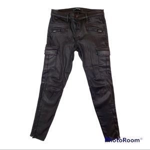 J Brand Black Ashton Skinny Leg Croppped Pants M